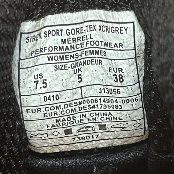 Merrell Siren Sport Goretex XCR Gray Women's Hiking Cross Training Outdoor Shoes - Picture 5 of 16